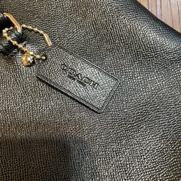 Coach shoulder bag black pebbled purse - Picture 2 of 7